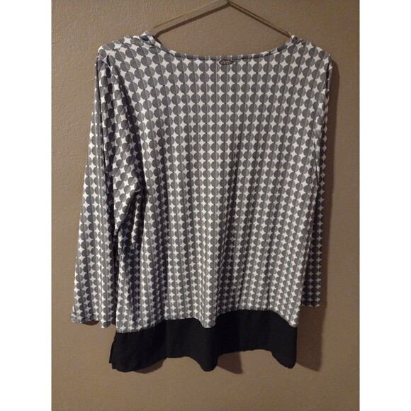 Ivanka Trump L Large Circle Blouse Womens Long Sleeve Pullover Stretch Top - Picture 6 of 10